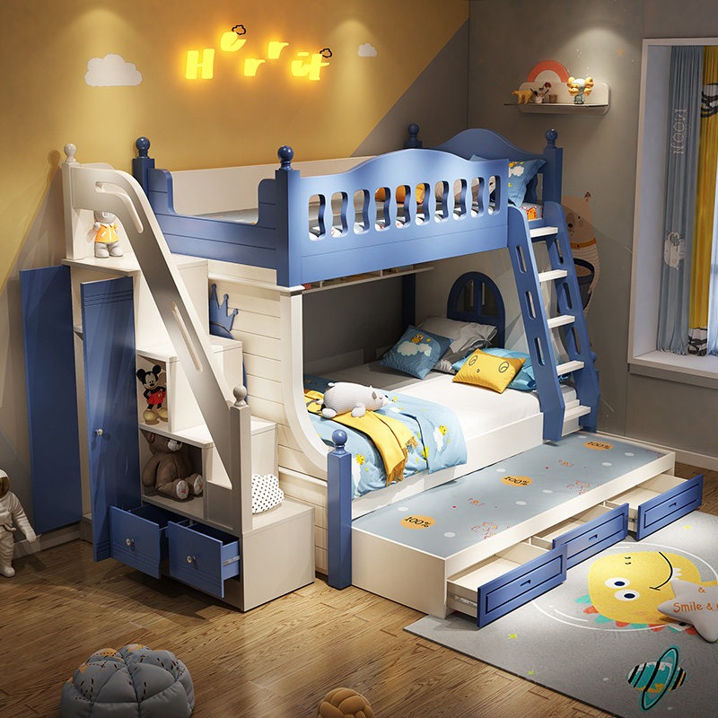 子供用ベッド アップ＆ダウンベッド 男の子用 高低ベッド 小 - Bunk Bed With Stairs And Slide のレビューと価格