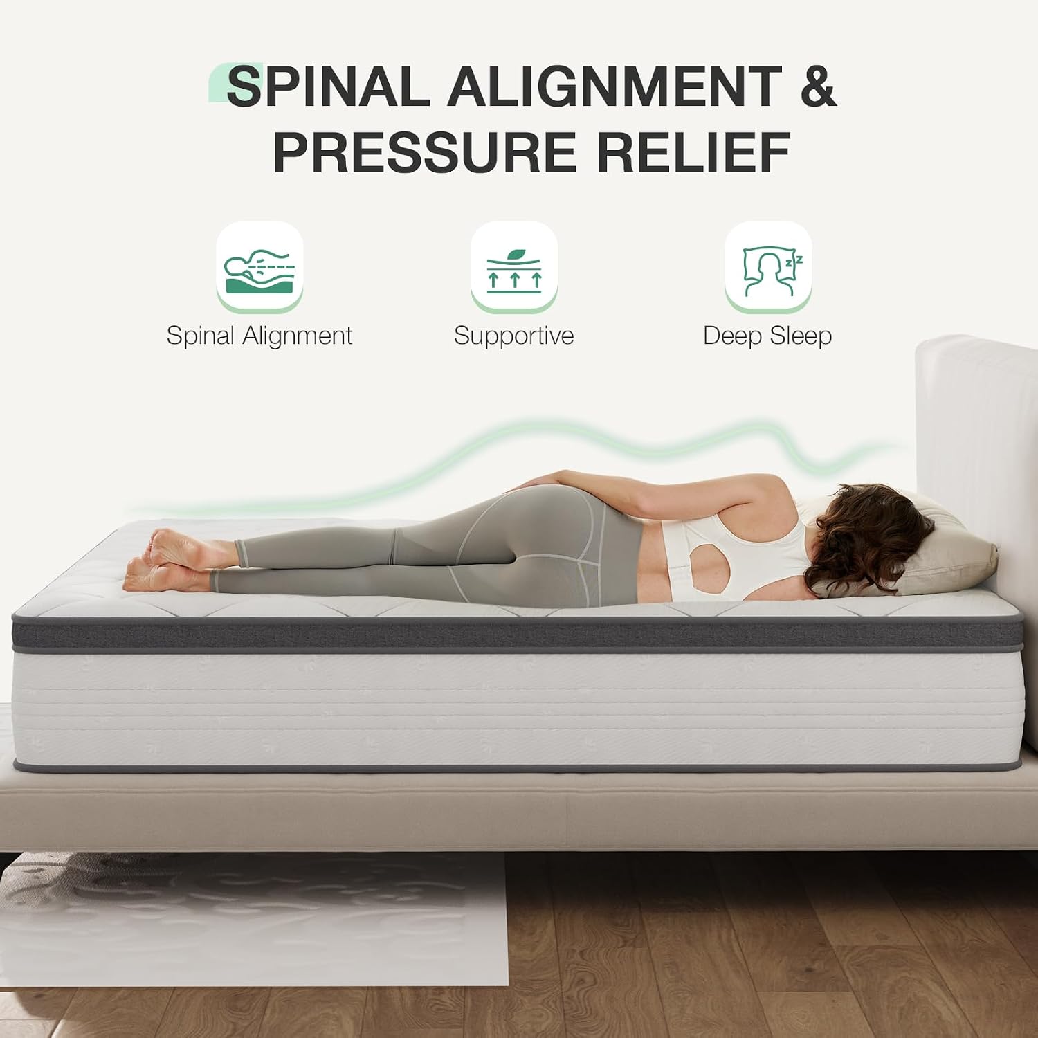 クイーンサイズマットレス、厚さ14インチ、箱入りハイブリッド - Memory Foam Mattress In A Box Queen のレビューと価格